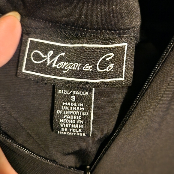 Morgan & Co Lace Halter Style Floor Length dress - Picture 9 of 10